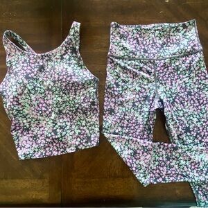 Sage collective Floral Patterned Leggings and Top Set‎